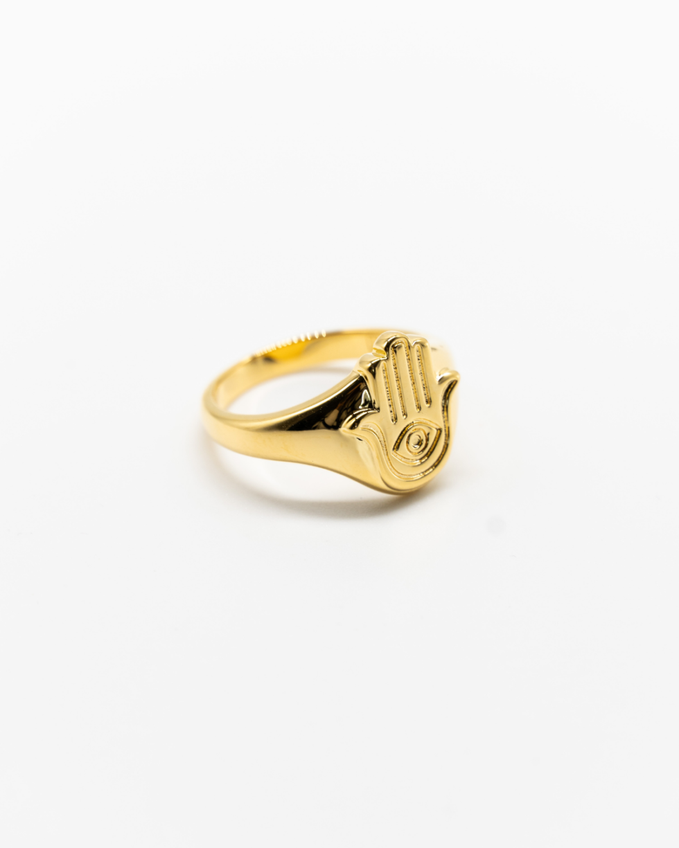 Hamsa Gold Ring